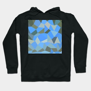 Bondi Blue Abstract Low Polygon Background Hoodie